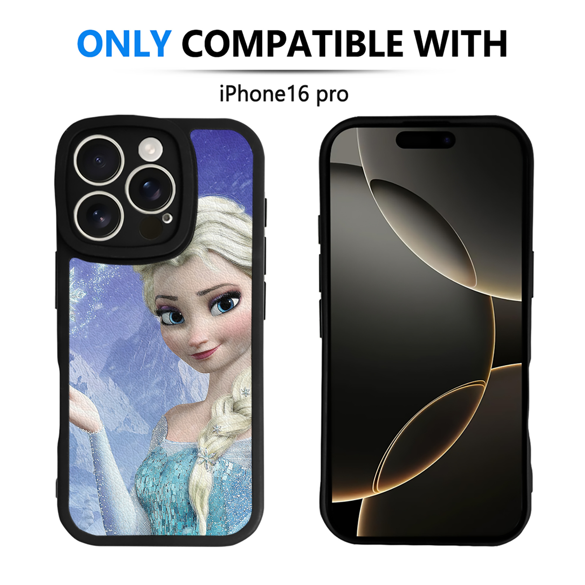 （画像用） アナと雪の女王 アンナ エルサ Frozen Anna Elsa 【iPhone 16シリーズ対応】シリコンスマホケース（レザー調） 材質：シリコン